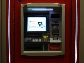 A bank automatic teller machine